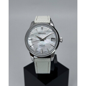 Custom Seiko Mod • White Pearl MOP Presage • 33mm